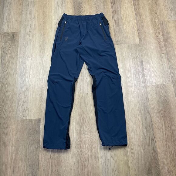 On Cloud Pants Mens Small Blue Running Track Zip Ankle Training Active - Picture 1 of 13